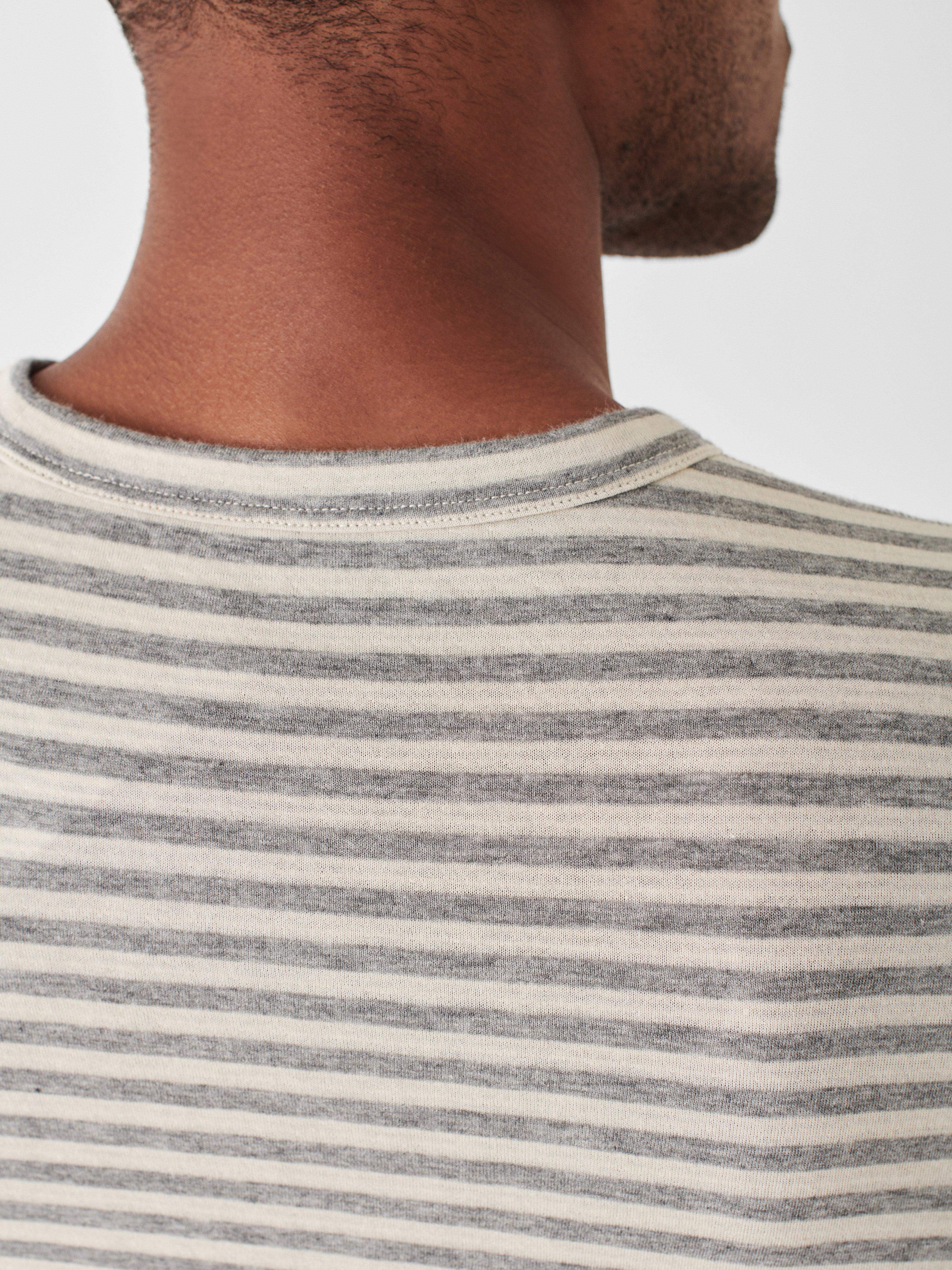 Cloud™ Long-Sleeve Reversible Tee - Stone Peak Stripe