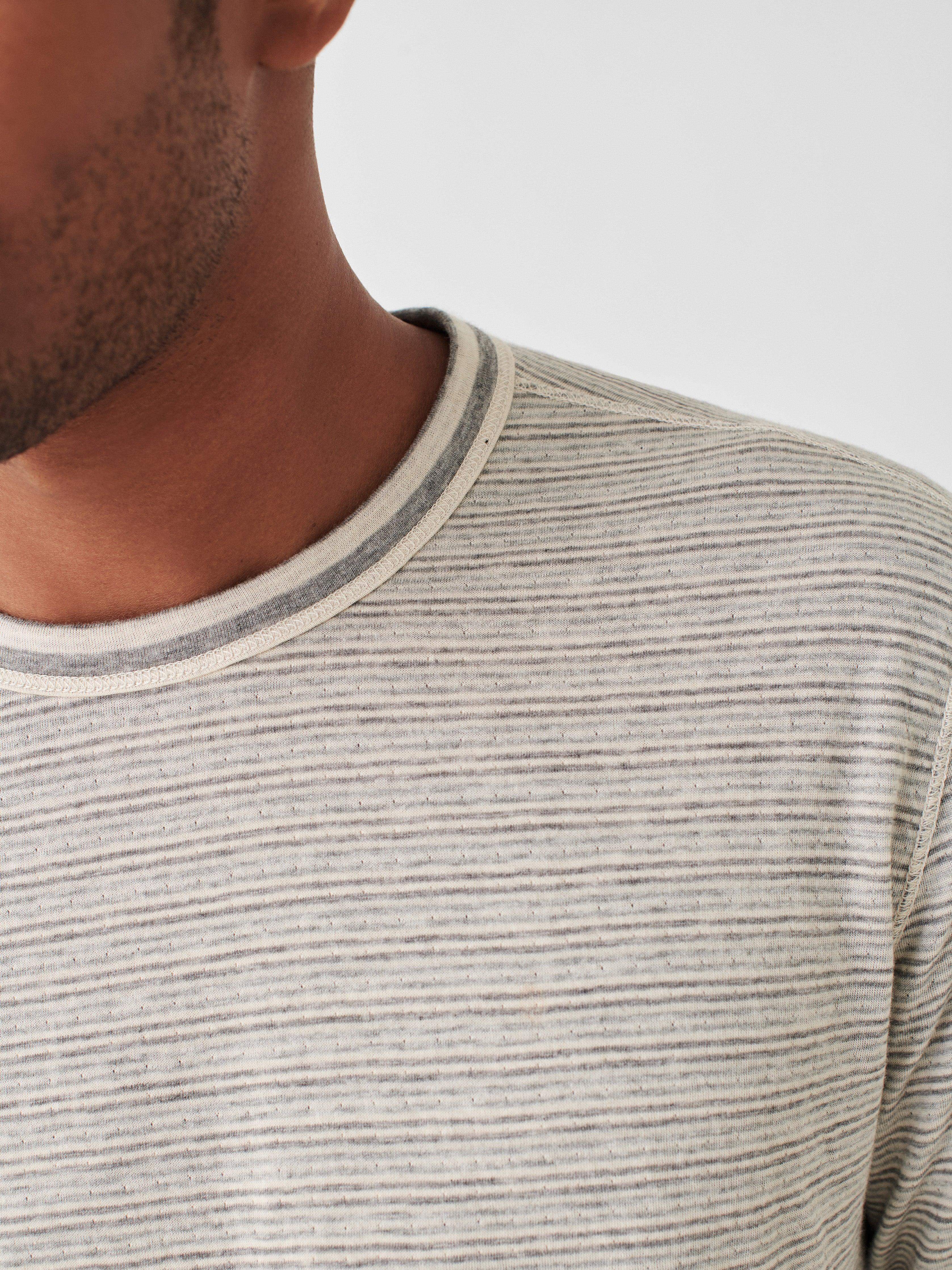 Cloud™ Long-Sleeve Reversible Tee - Stone Peak Stripe