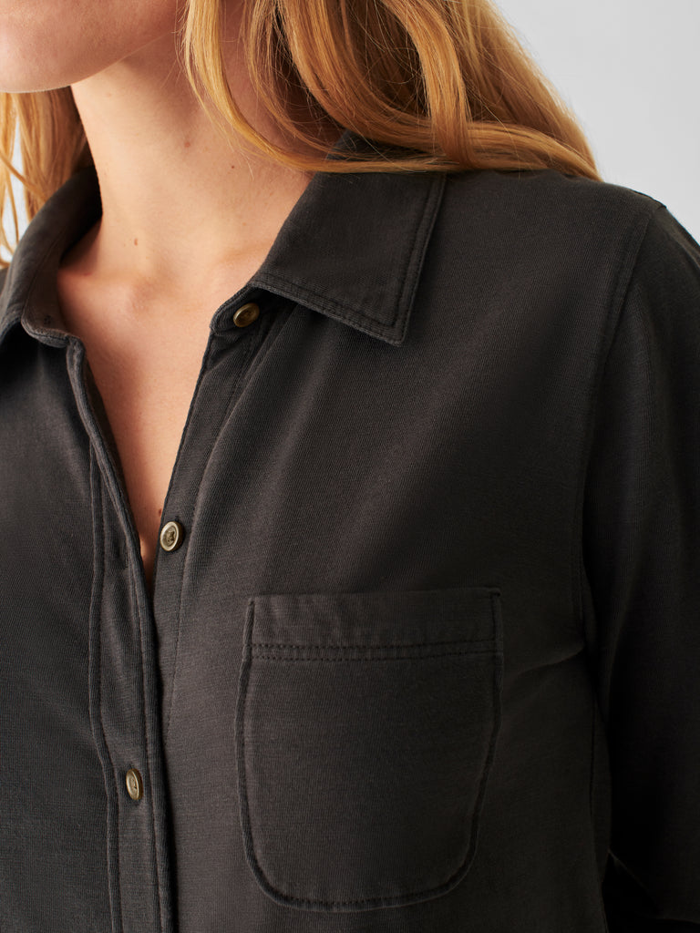 Sunwashed Knit Shirt - Washed Black | Faherty Brand