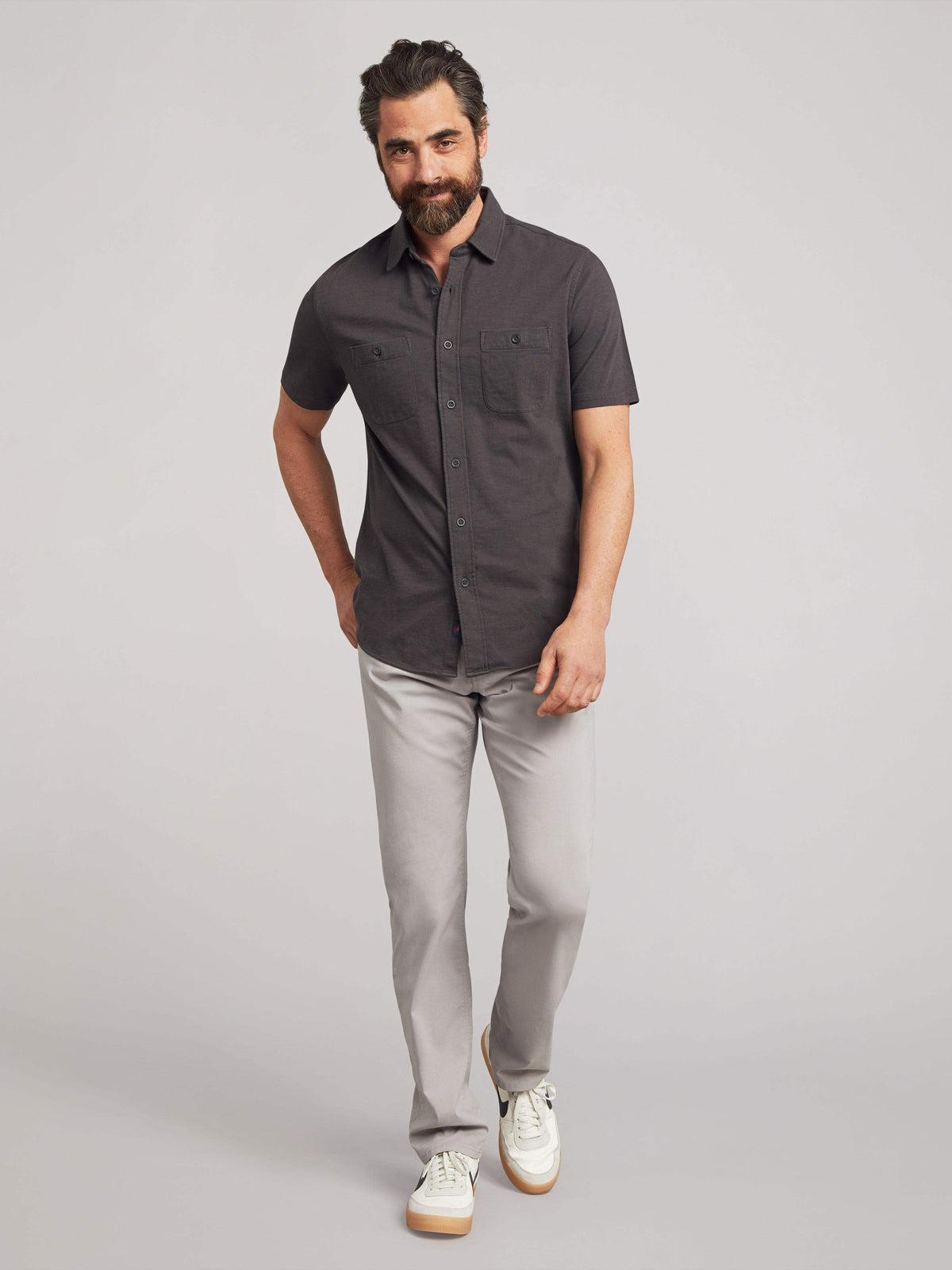 Short-Sleeve Knit Seasons (Tall) - Washed Black, image 3 of 4