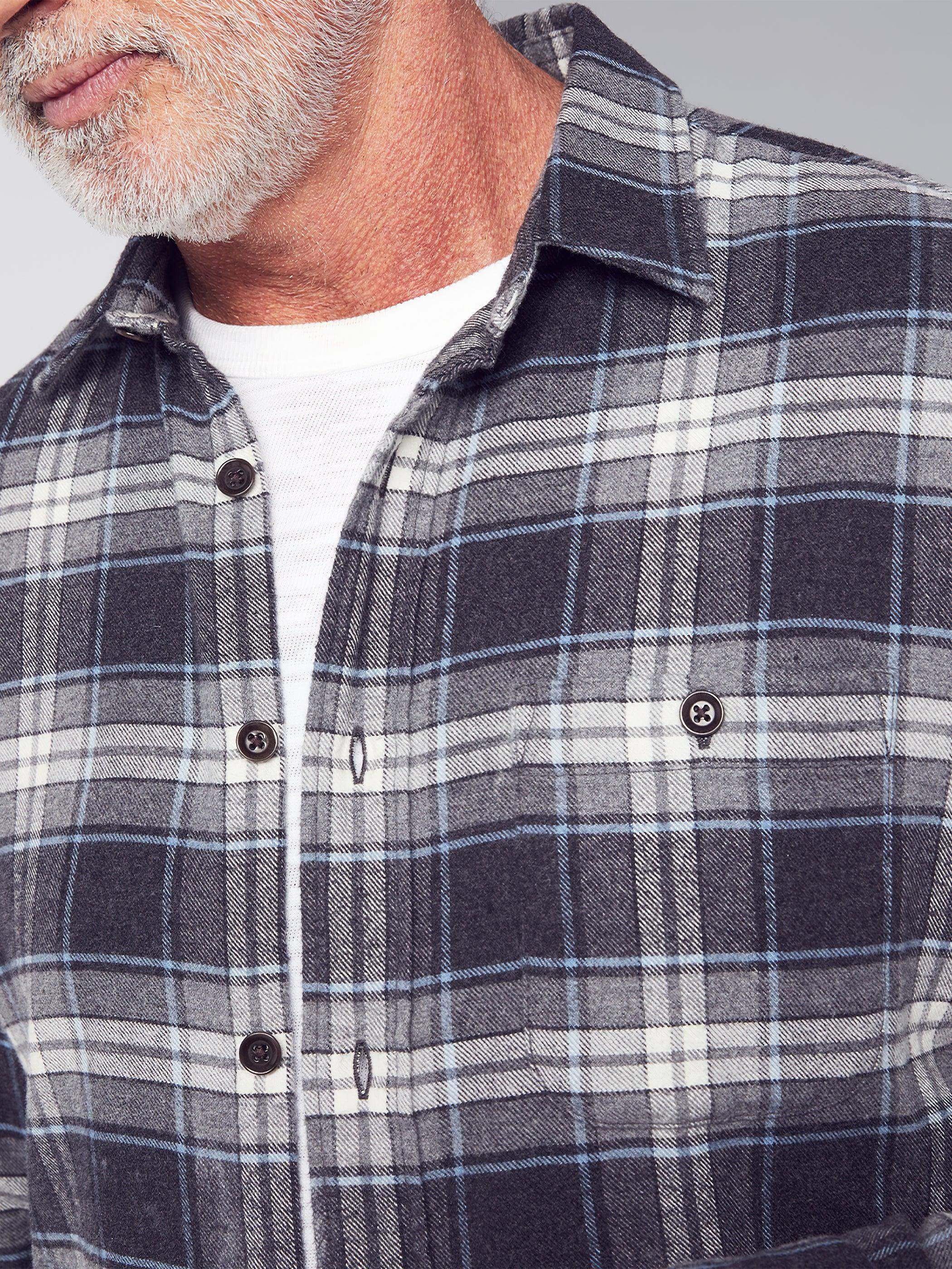 Stretch Seaview Flannel - Polar Night Plaid