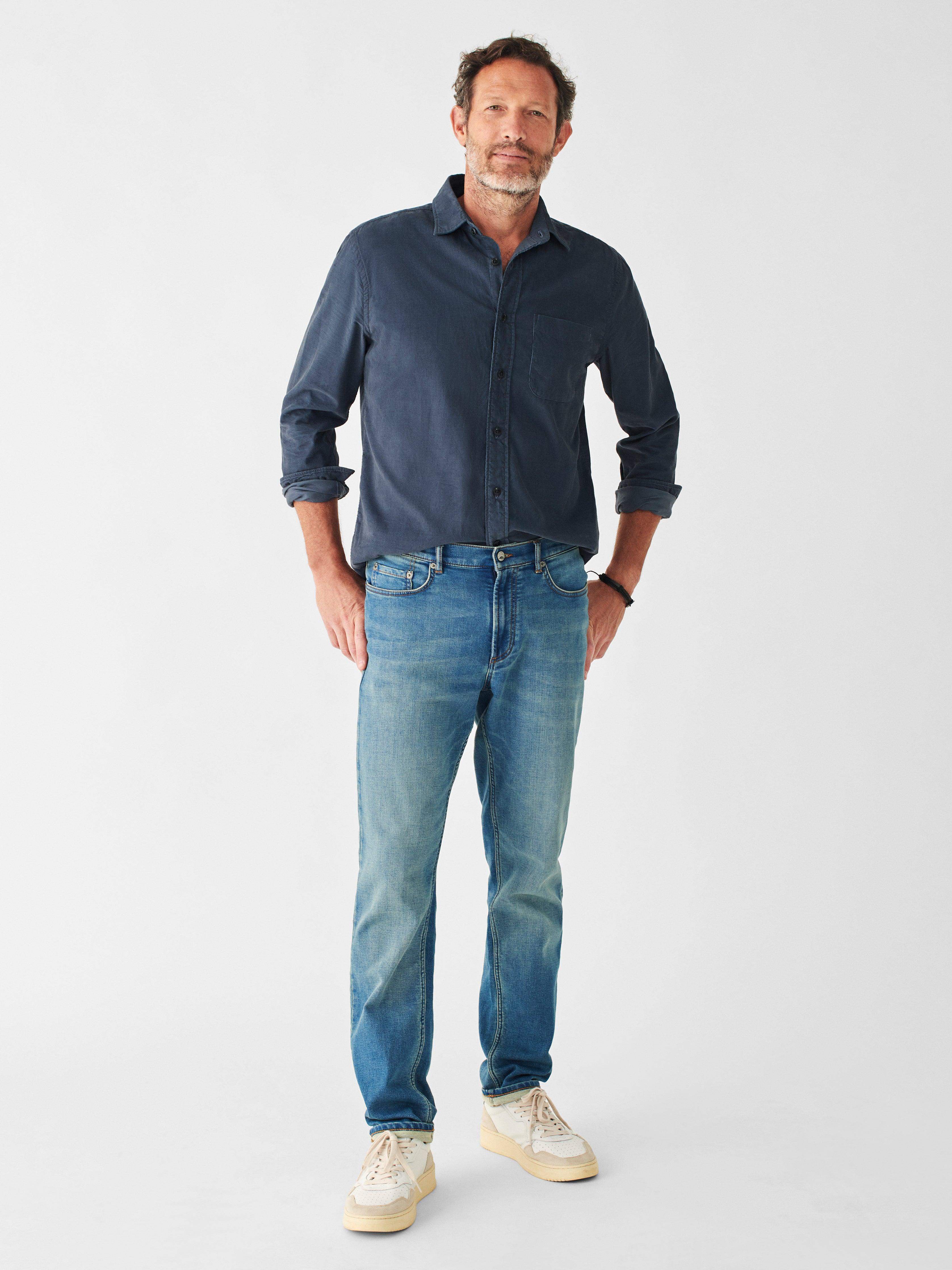 Stretch Corduroy Shirt - Navy