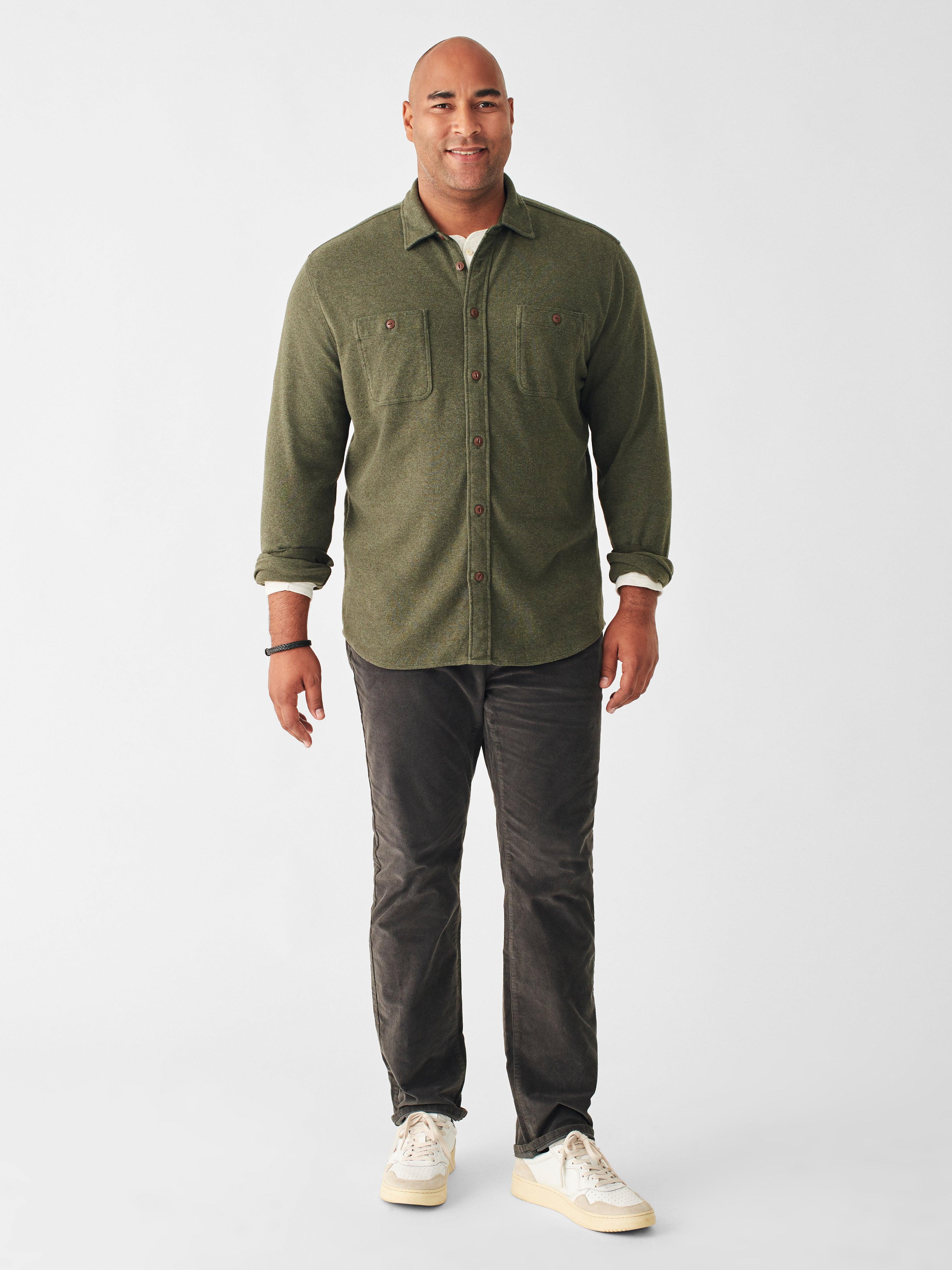 Knit Alpine Shirt - Olive Heather