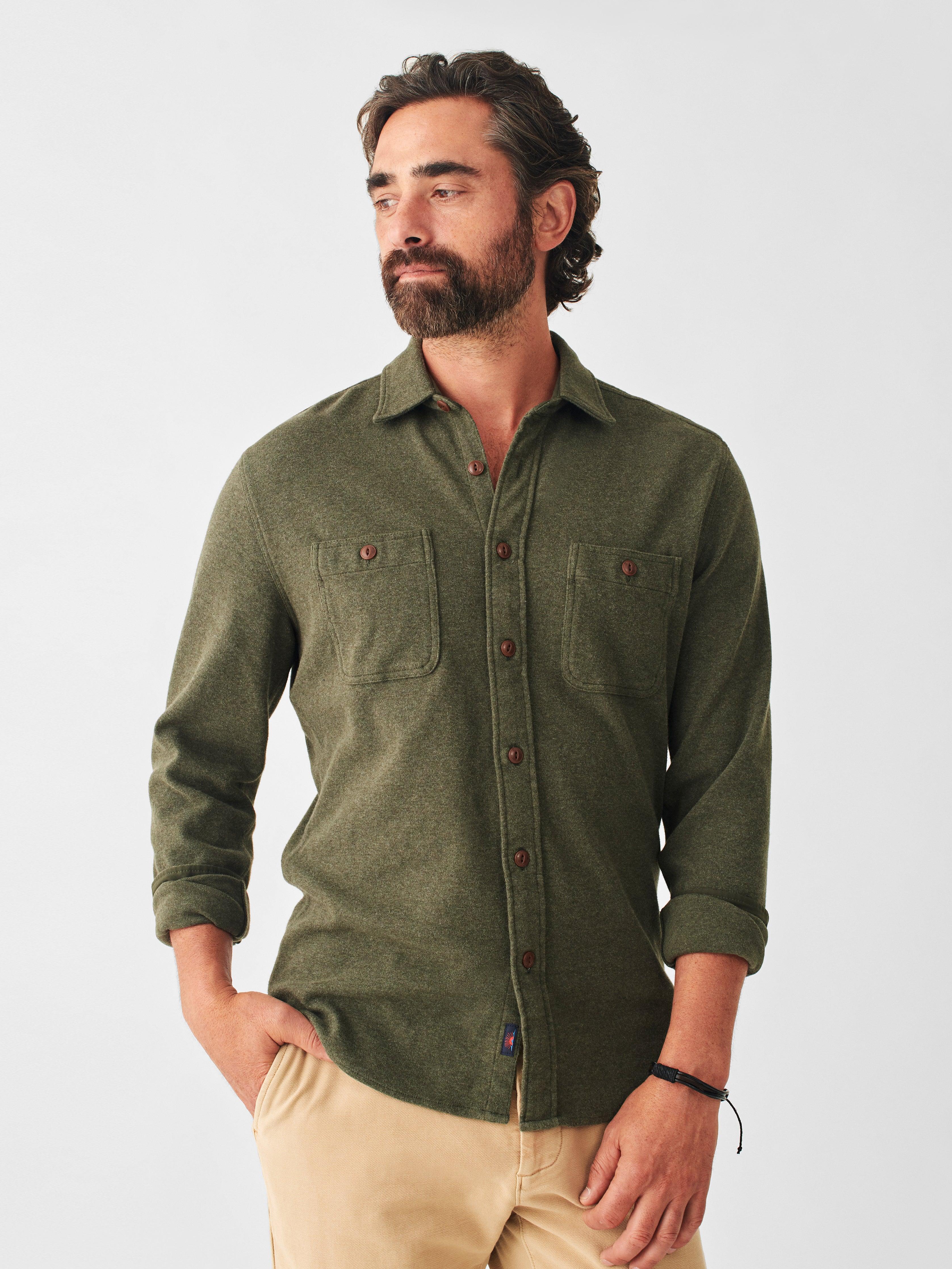 Knit Alpine Shirt - Olive Heather