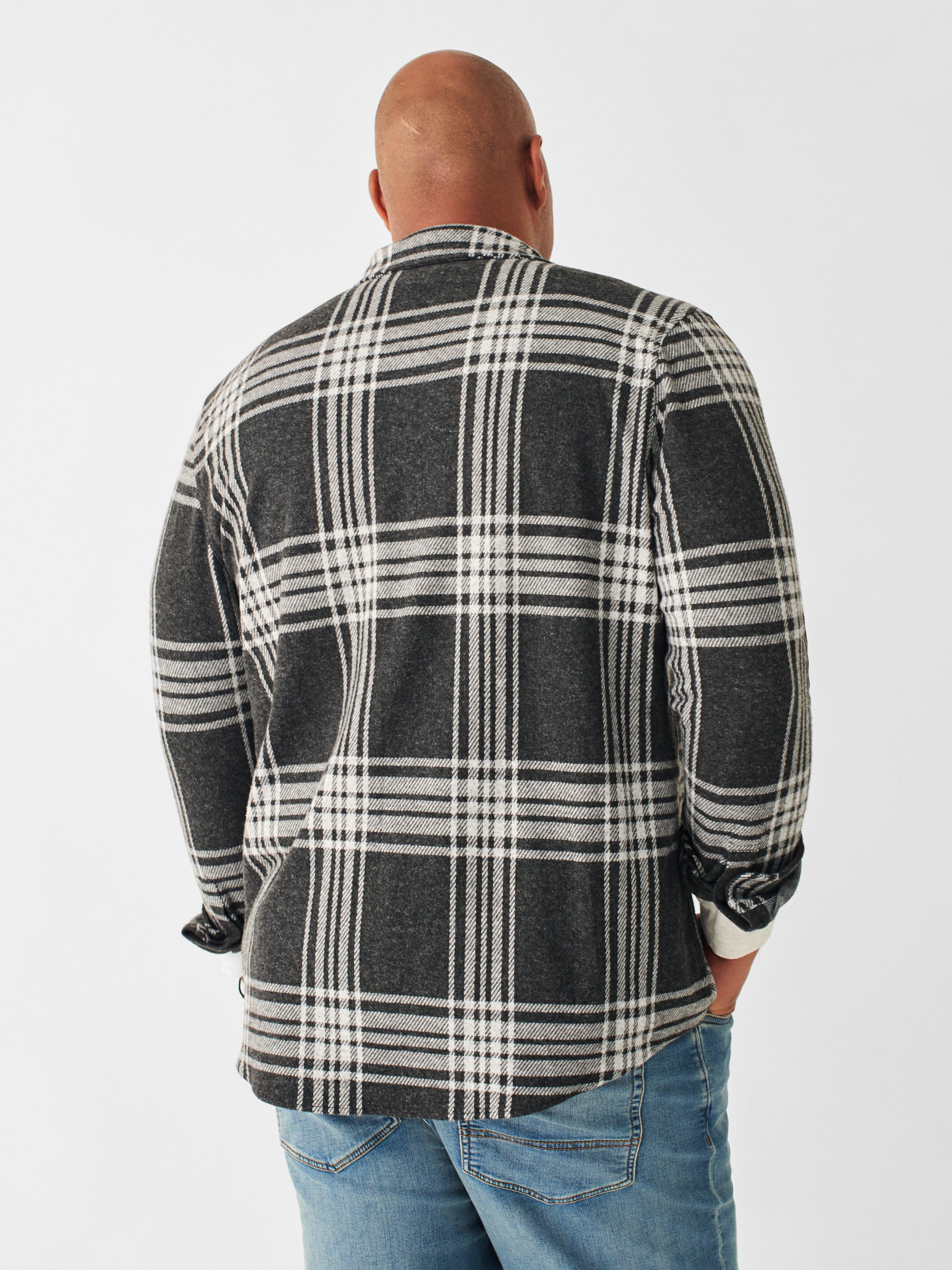 Legend™ Sweater Shirt - Charcoal Bone Plaid