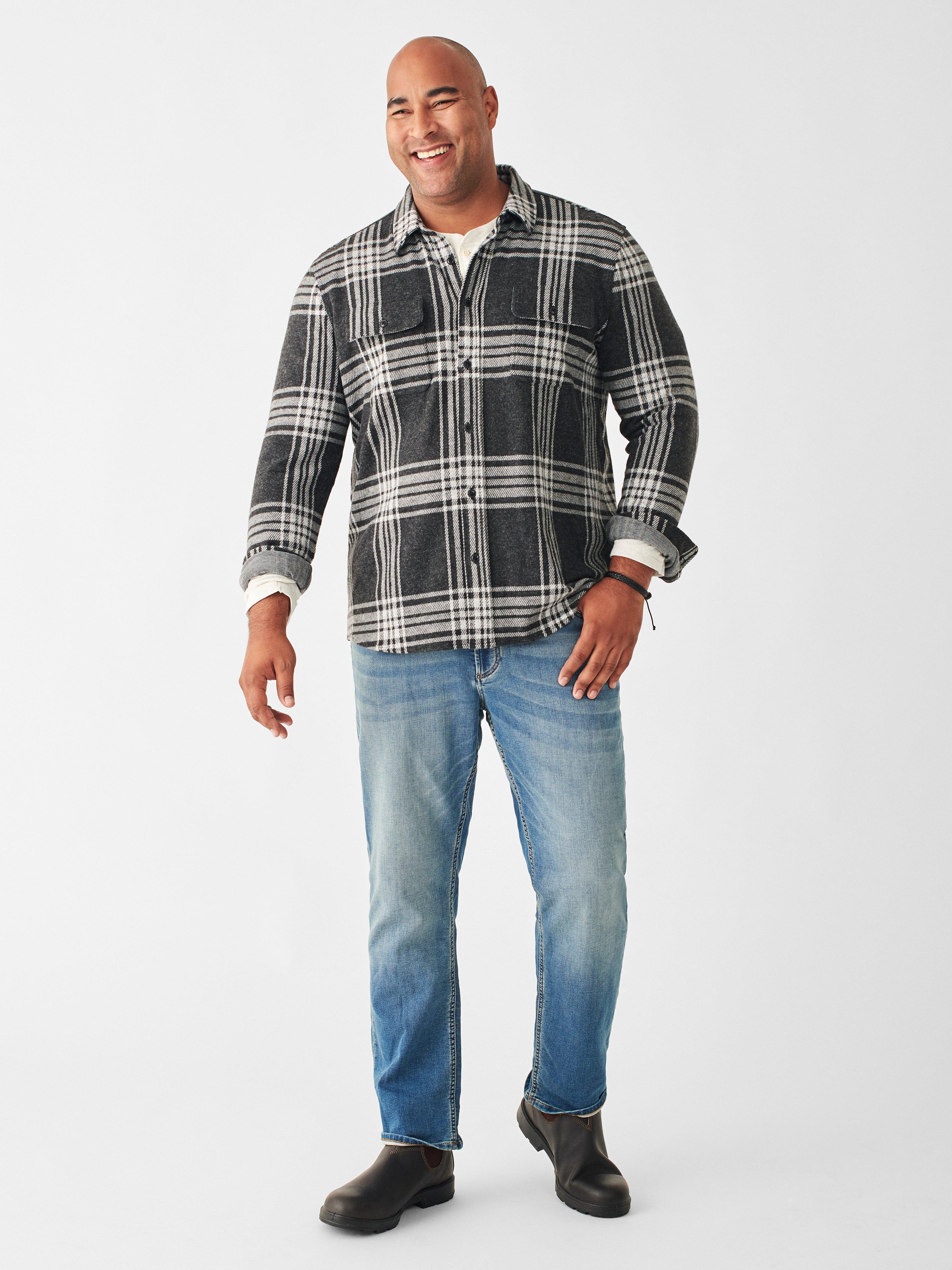 Legend™ Sweater Shirt - Charcoal Bone Plaid