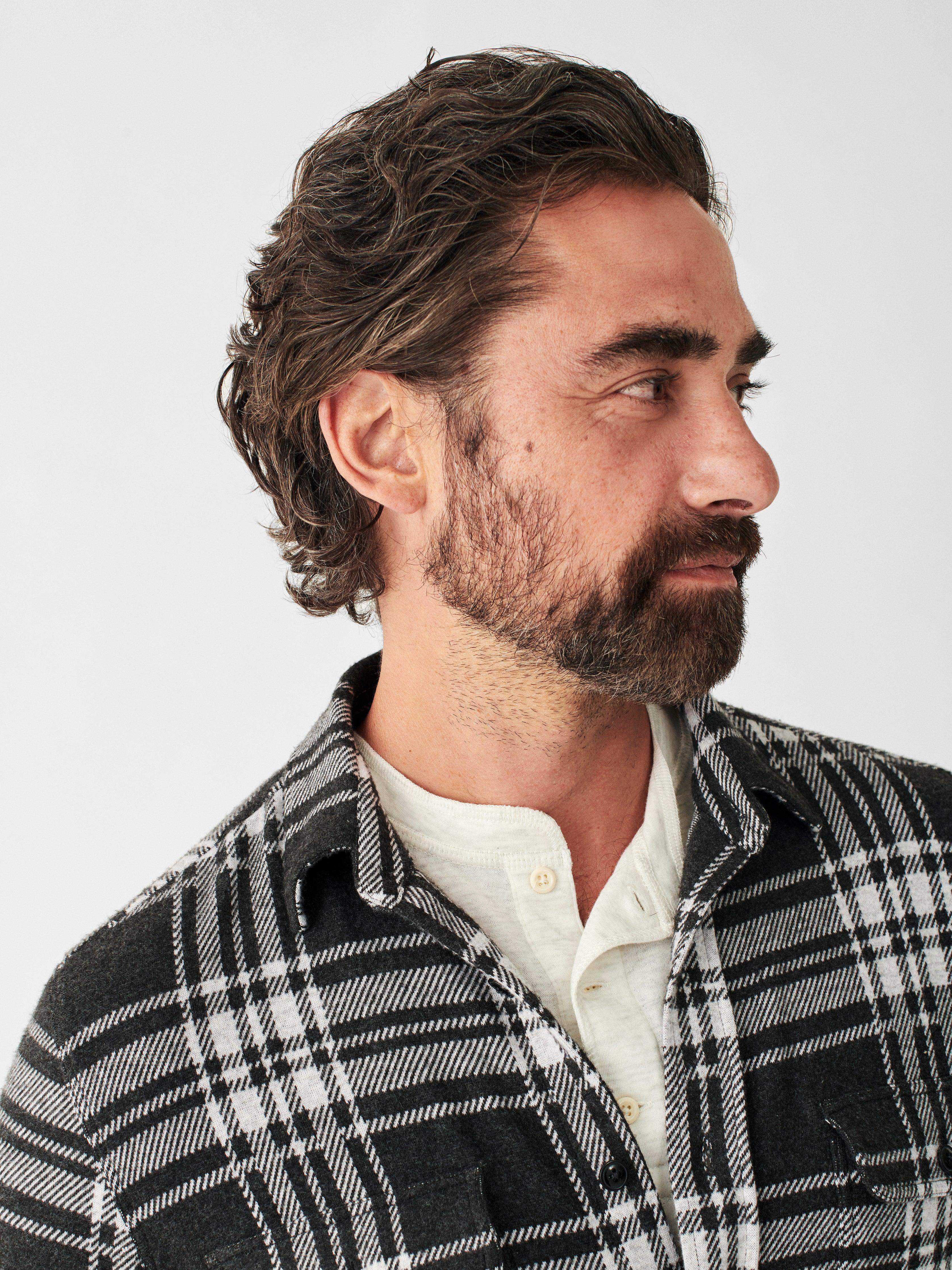 Legend™ Sweater Shirt - Charcoal Bone Plaid