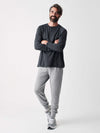 Long-Sleeve Newport Cloud Henley (Tall) - Charcoal