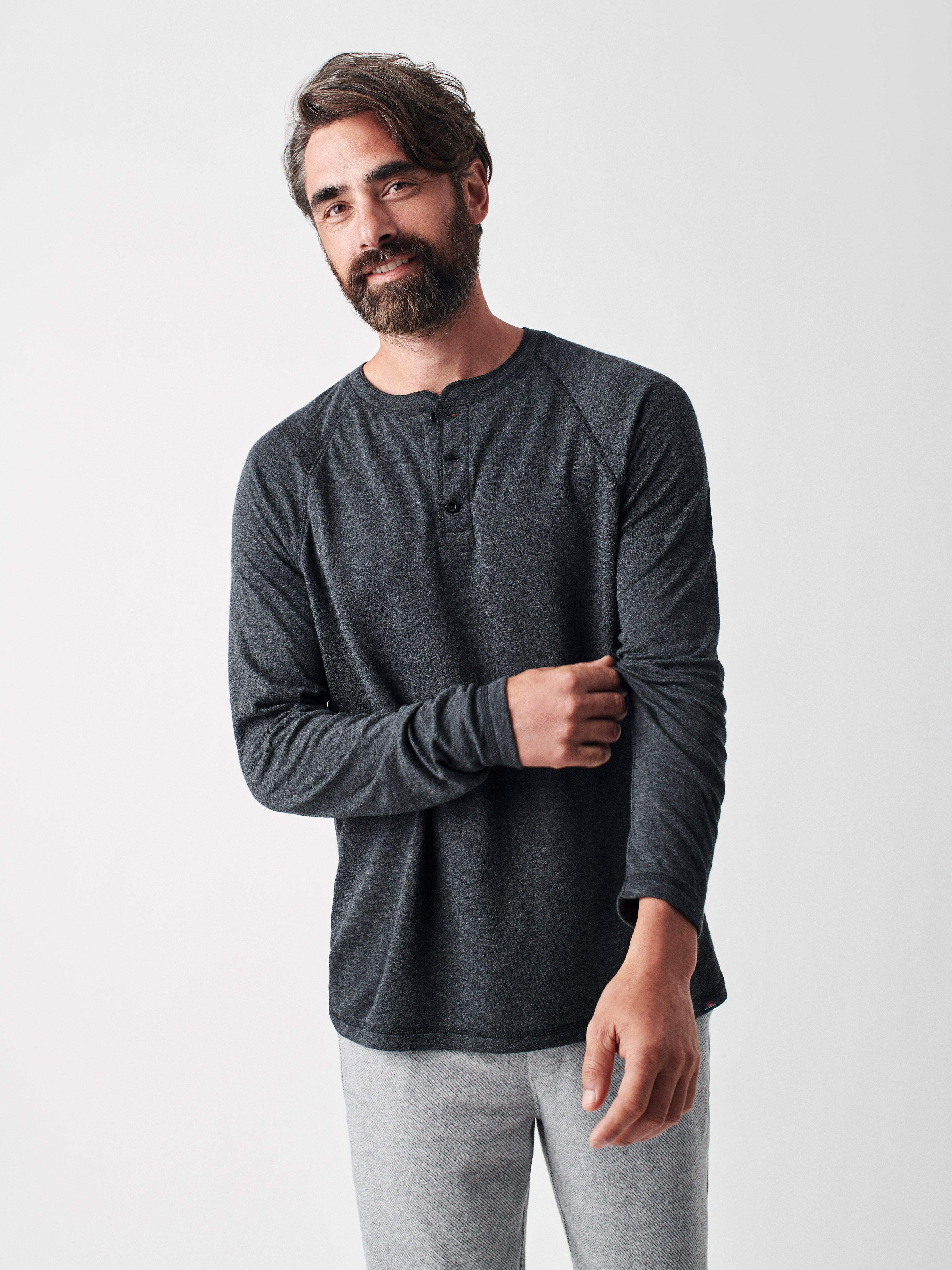 Long-Sleeve Newport Cloud Henley (Tall