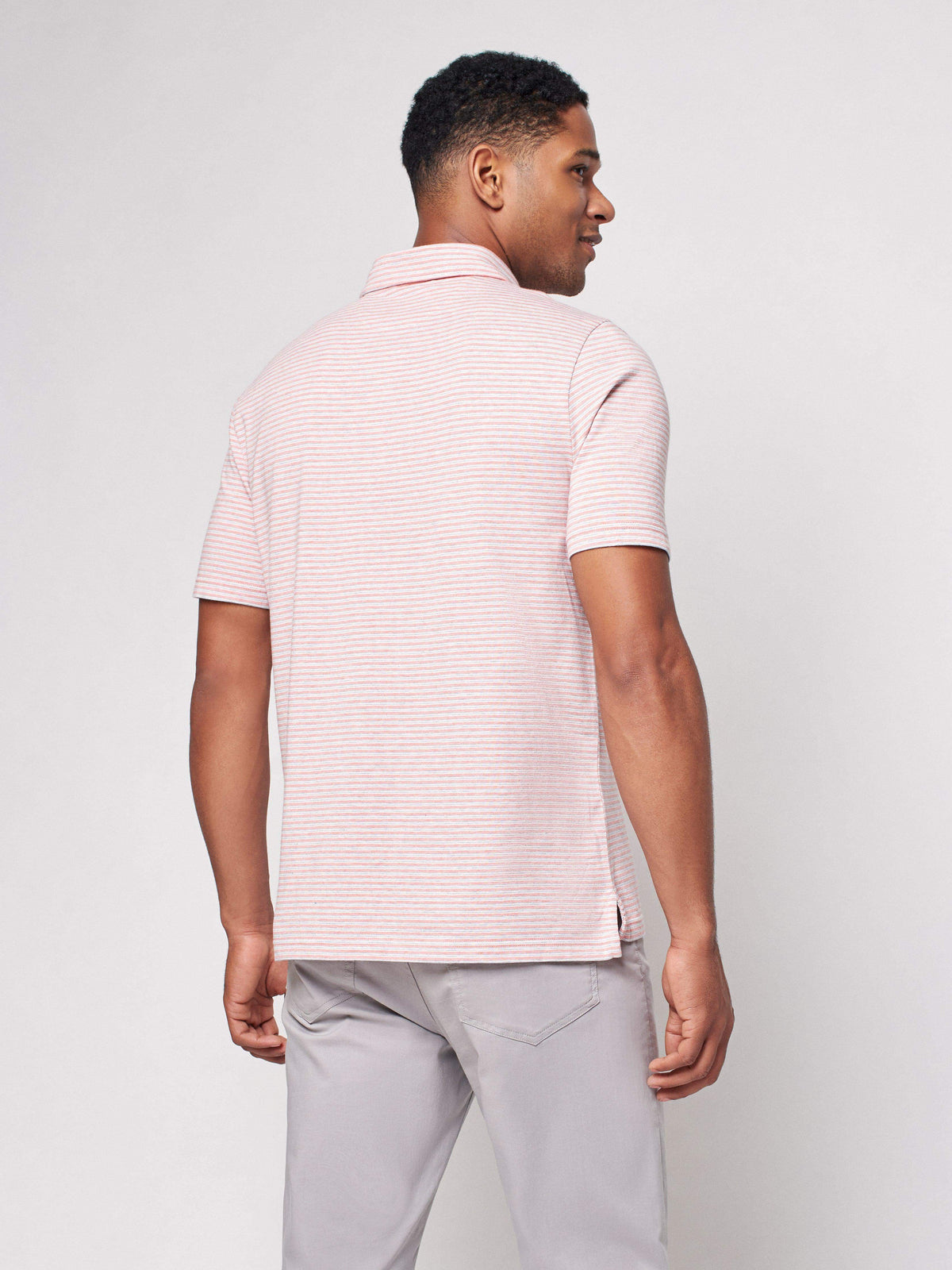 Short-Sleeve Movement Polo - Rose Madaket Stripe, image 3 of 5