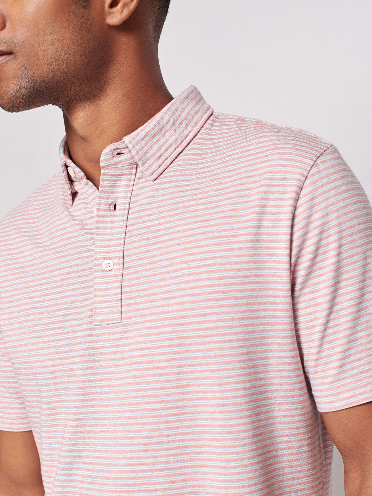 Short-Sleeve Movement Polo - Rose Madaket Stripe, image 4 of 5