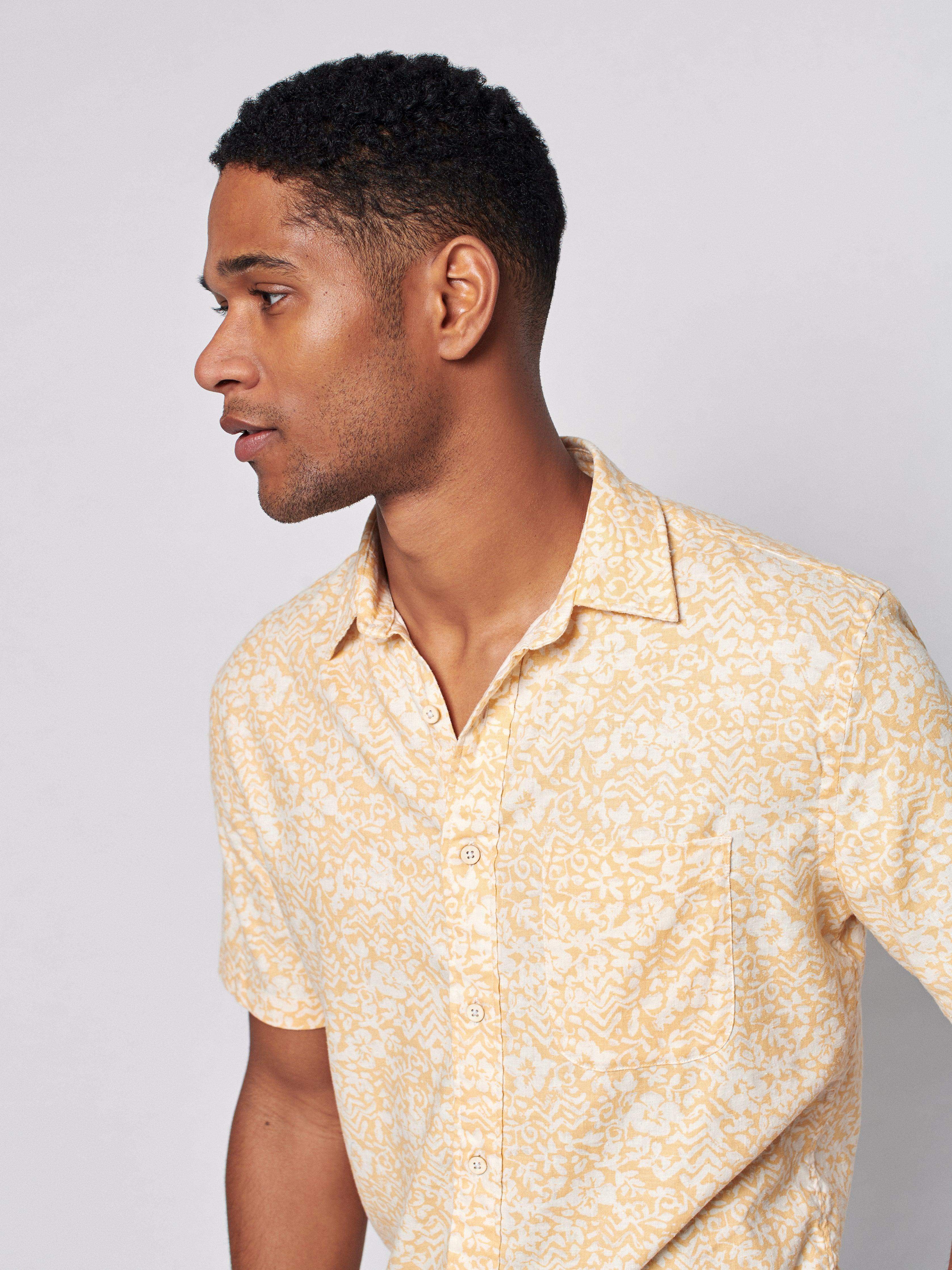 Short-Sleeve Breeze Shirt - Hilo Wheat Floral