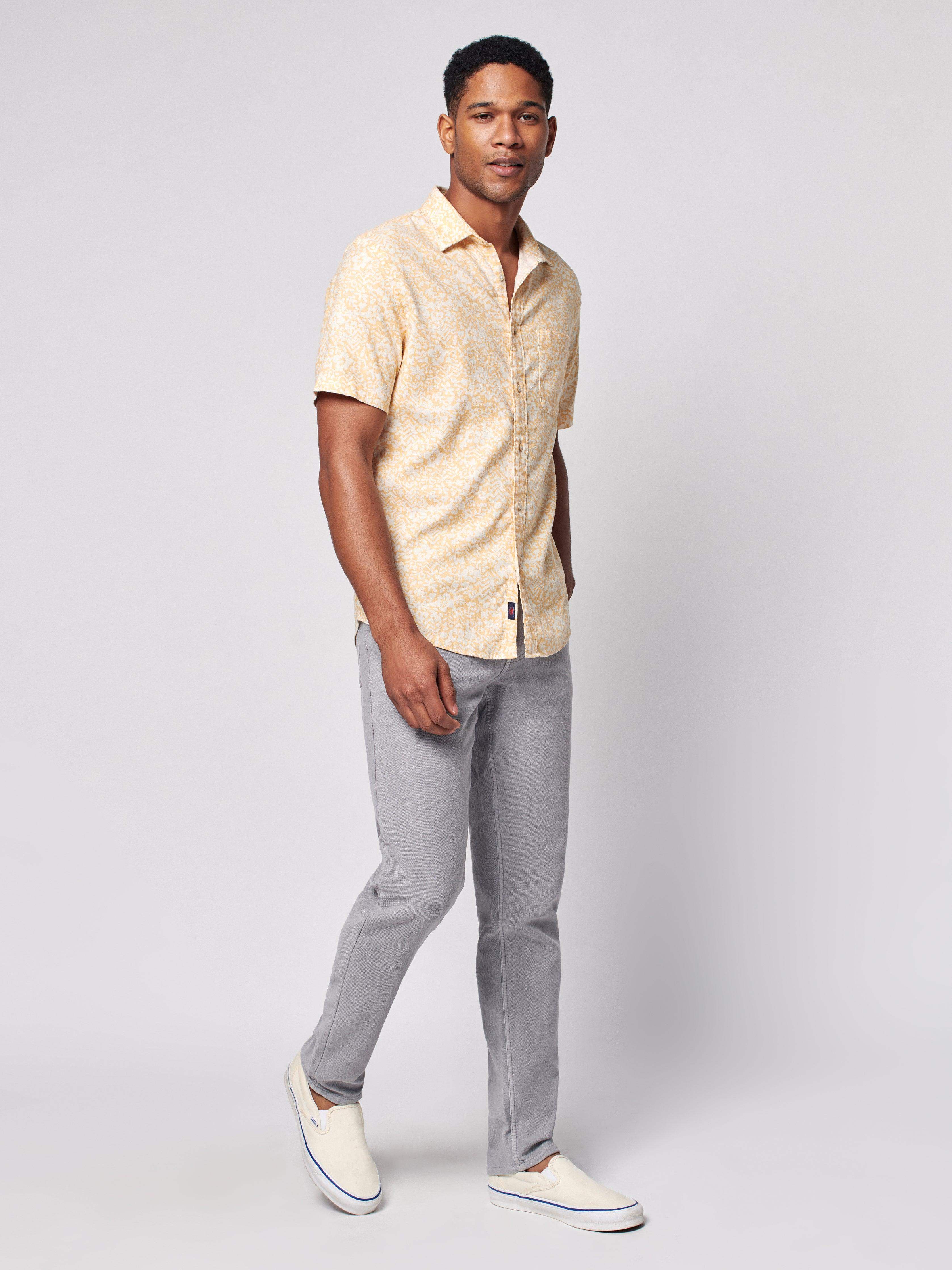 Short-Sleeve Breeze Shirt - Hilo Wheat Floral