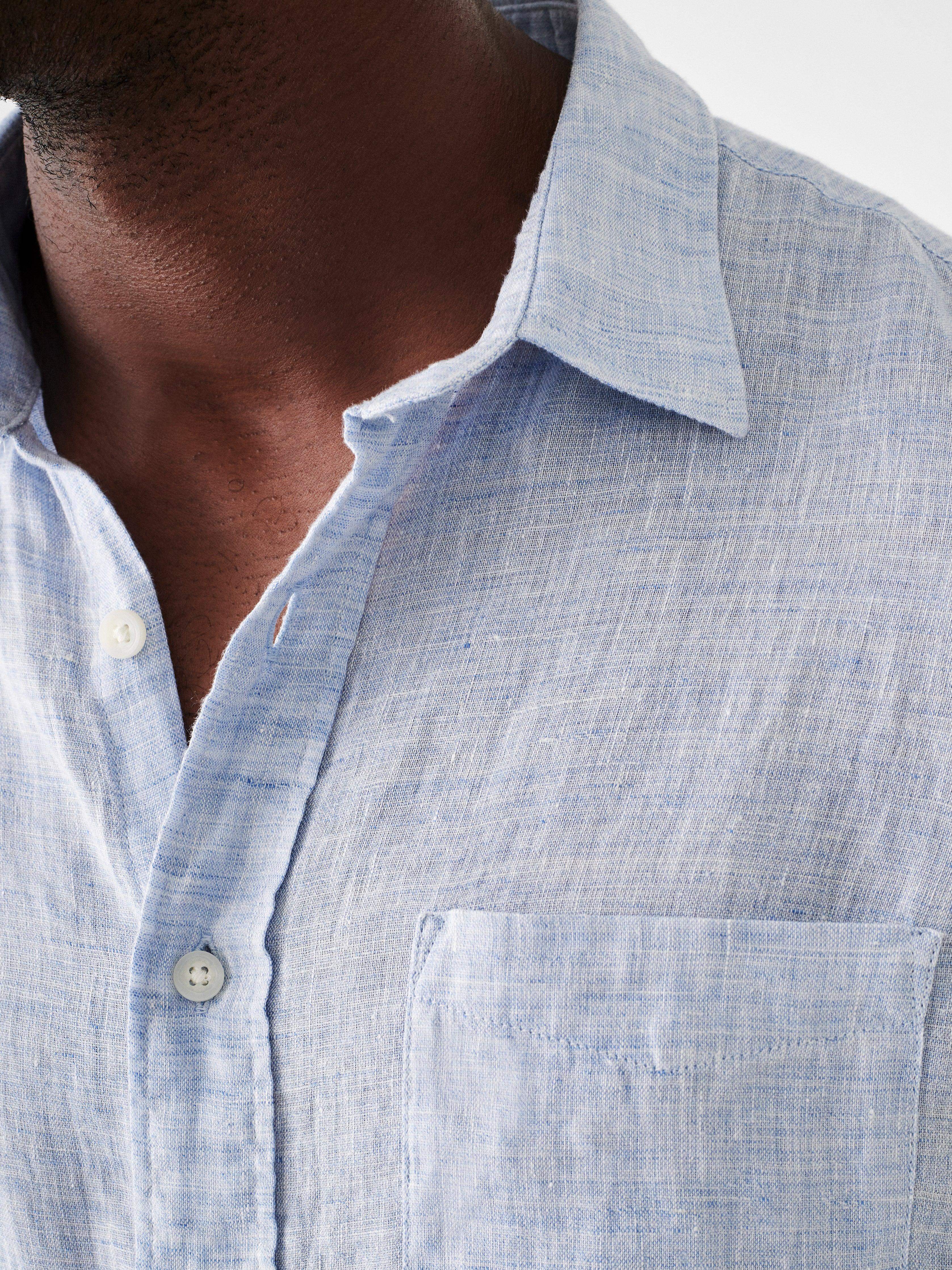 Laguna Linen Shirt - Light Blue Melange