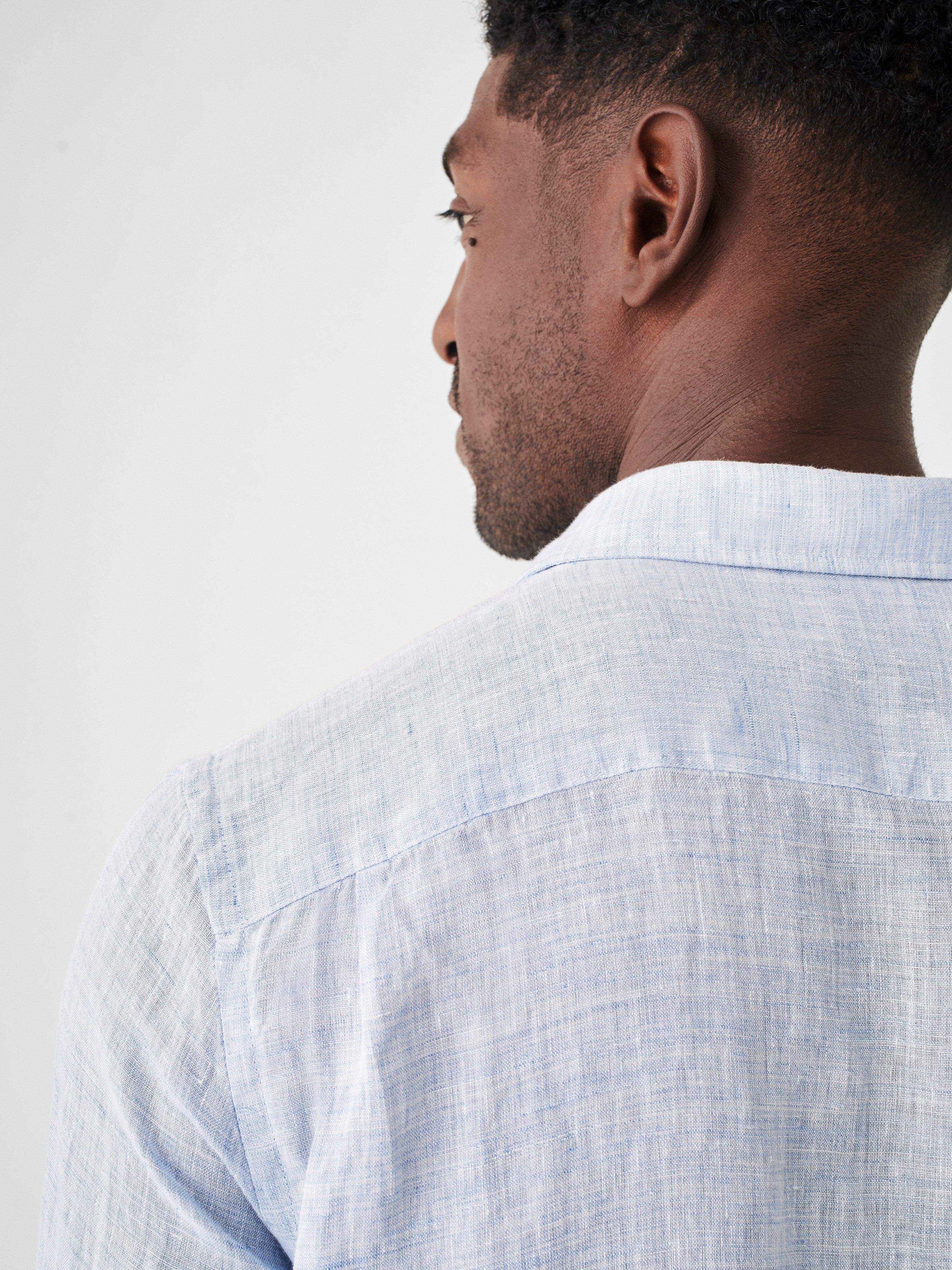 Laguna Linen Shirt - Light Blue Melange