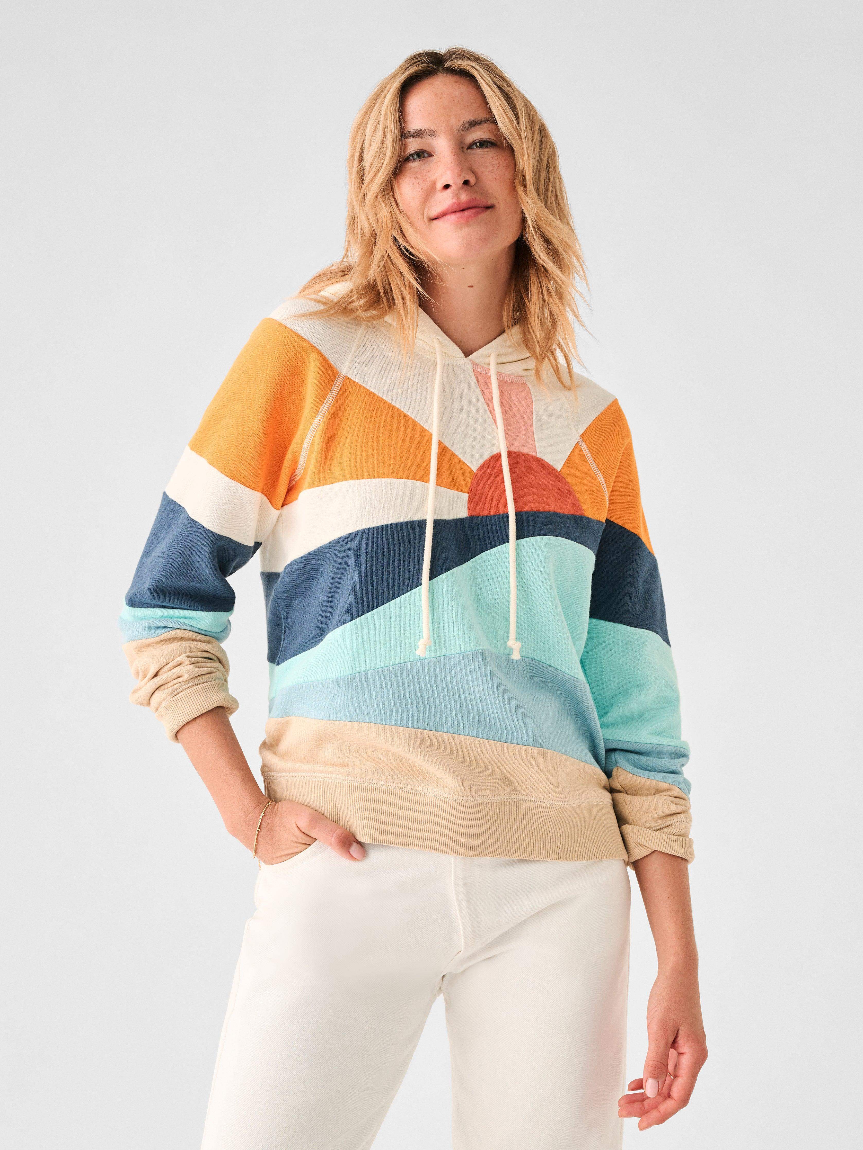 Faherty  Sun and Wave Hoodie レディース パーカー スウェット Azores Faherty | Tops | Womens Faherty Sun Waves Azores Pullover