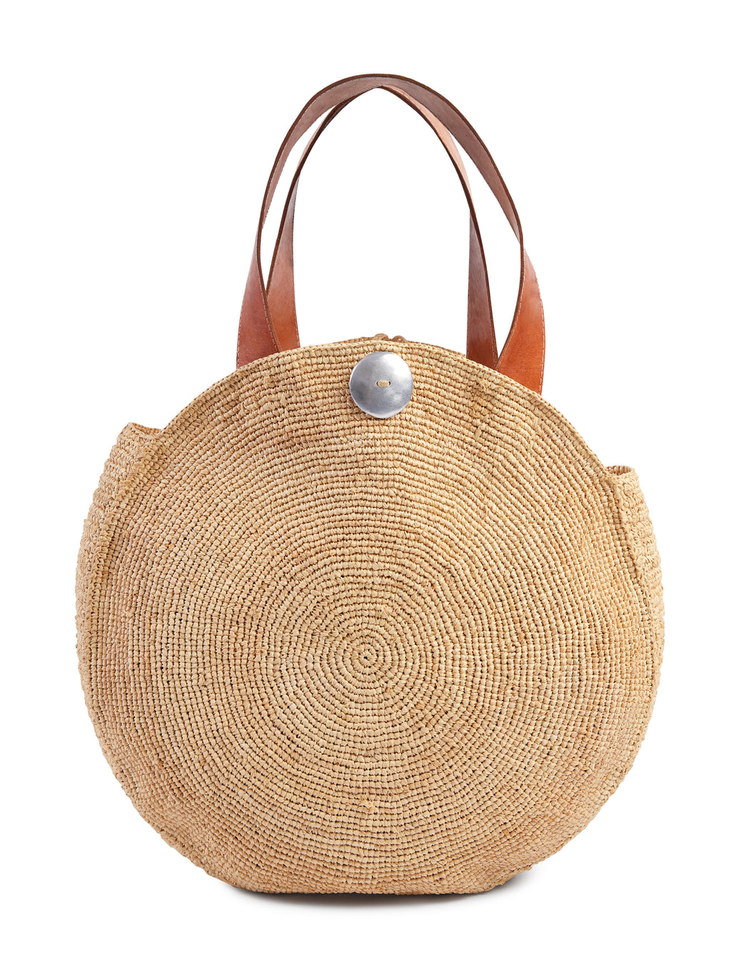 Round straw bag - Natural - Ladies