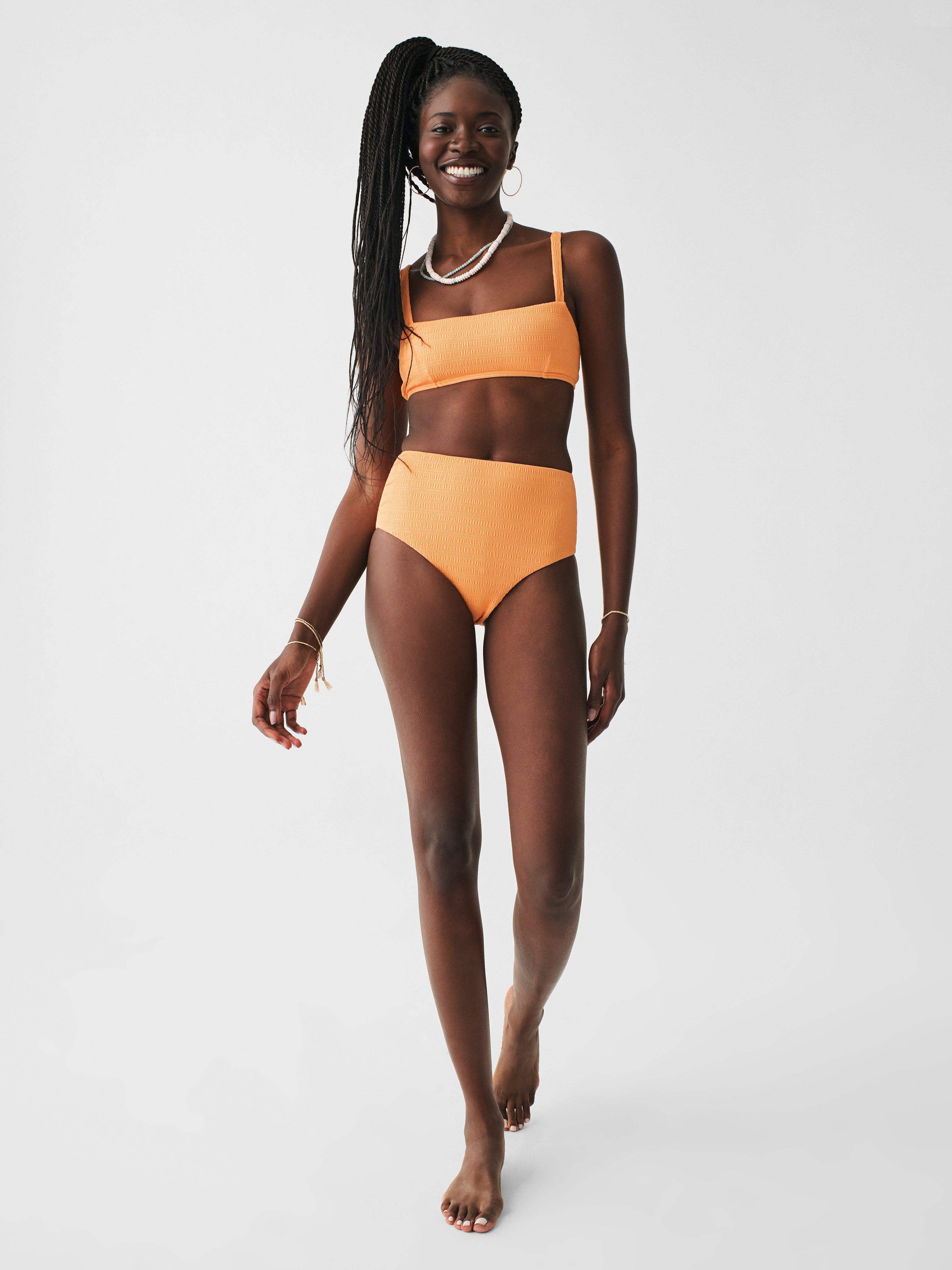 Seascape Bikini Top - Papaya